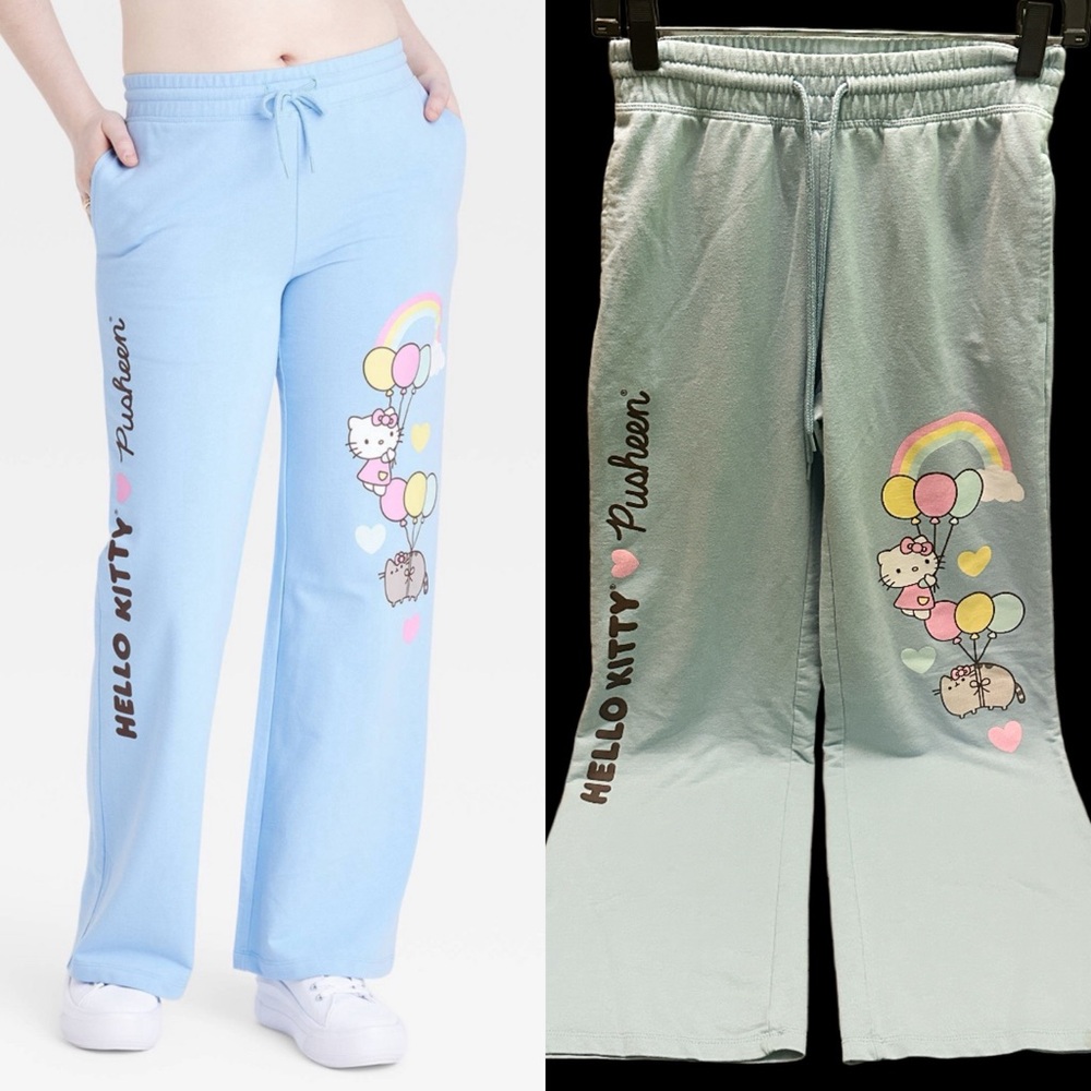 Hello Kitty Pusheen Y2K light Blue  Lounge Pants size XS